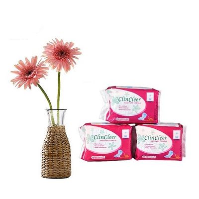 Πλέγματος Topsheet οργανικό μίας χρήσης 250ml βαμβακιού υγειονομικό απορροφητικό πετσετών